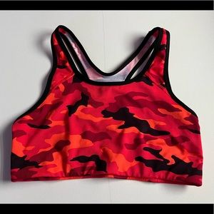 PINK Sports Bra (Camouflage Red/Orange)